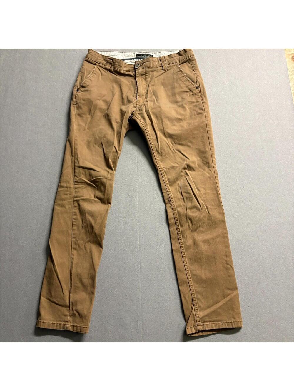 Jack South Chino Pants Mens 32 Fits Like 32x30 Khaki Slim Casual Stretch